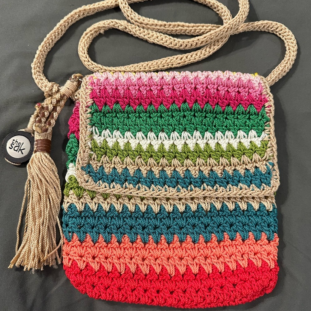 The Sak So Colorful Crossbody Purse Zippered Pocket Credit Cards